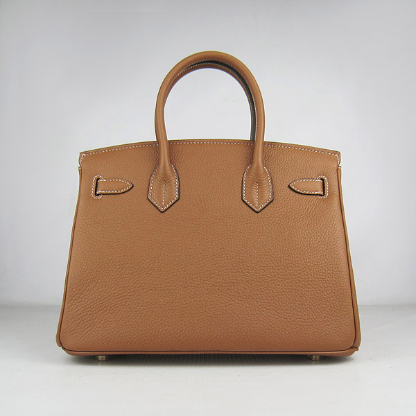 Replica Hermes Birkin 30CM Togo Leather Bag Light Coffee 6088 On Sale - Click Image to Close